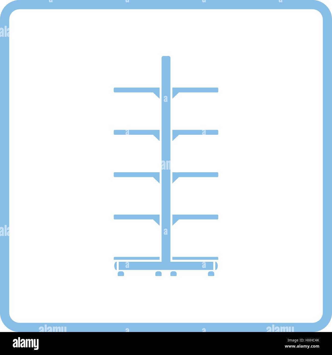 Supermarket showcase icon. Blue frame design. Vector illustration Stock ...