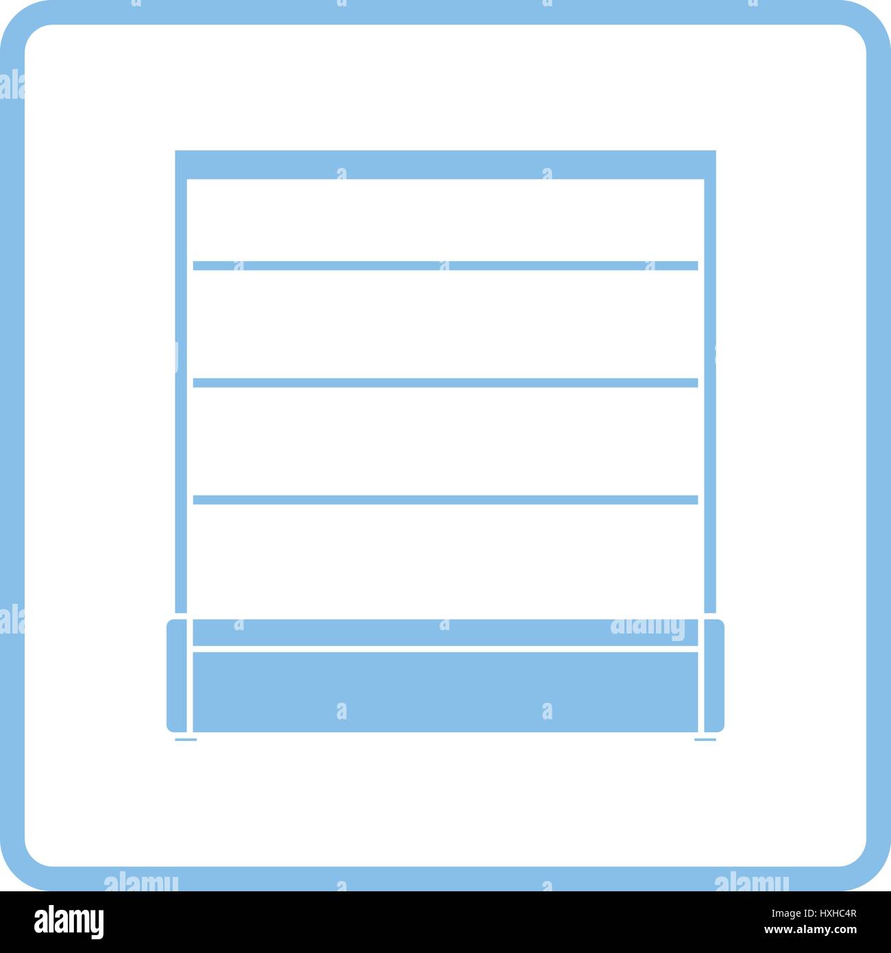 Supermarket showcase icon. Blue frame design. Vector illustration Stock ...