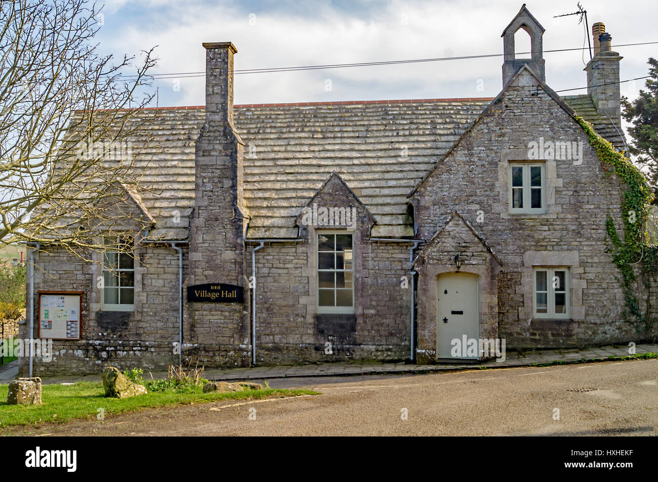The English country Village Hall in Dorset Stock Photo