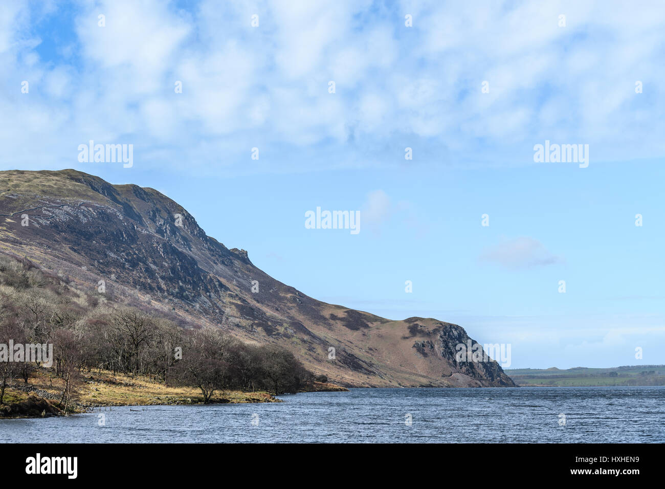 Crag Fell and Angler's Crag at Ennerdale Water (lake), Lake District, Cumbria, England. Stock Photo