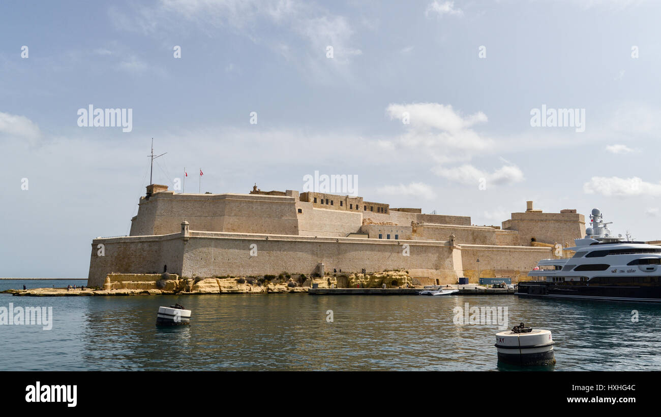 Fort St. Angelo - Birgu, Malta Stock Photo