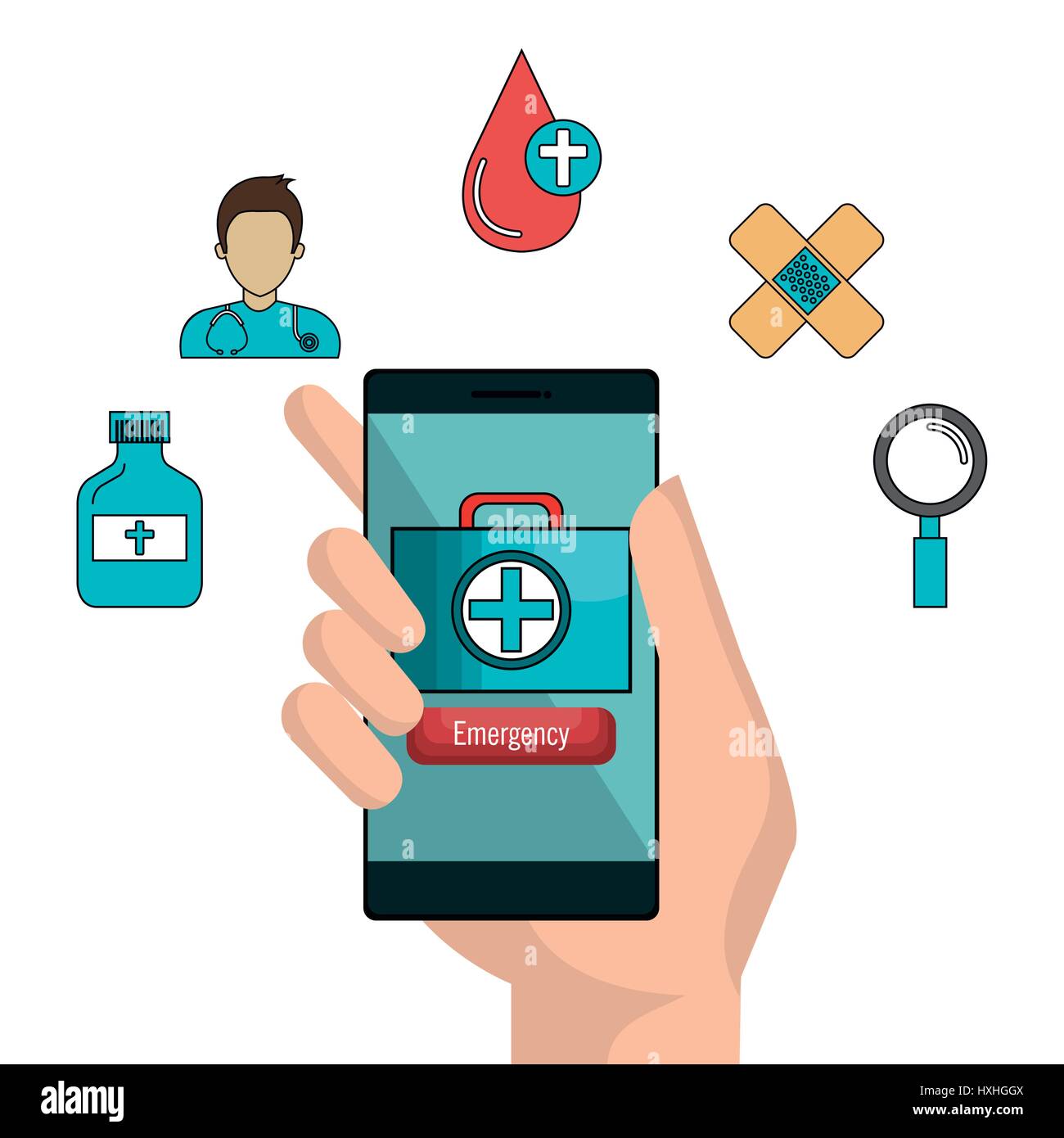 medicine online flat icons Stock Vector Image & Art - Alamy