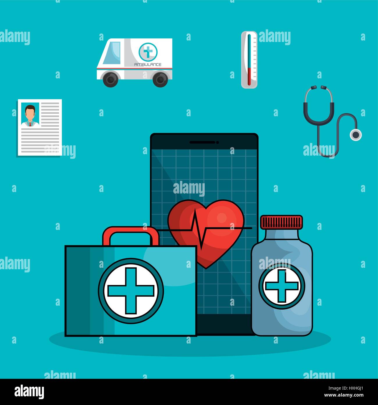 medicine online flat icons Stock Vector Image & Art - Alamy