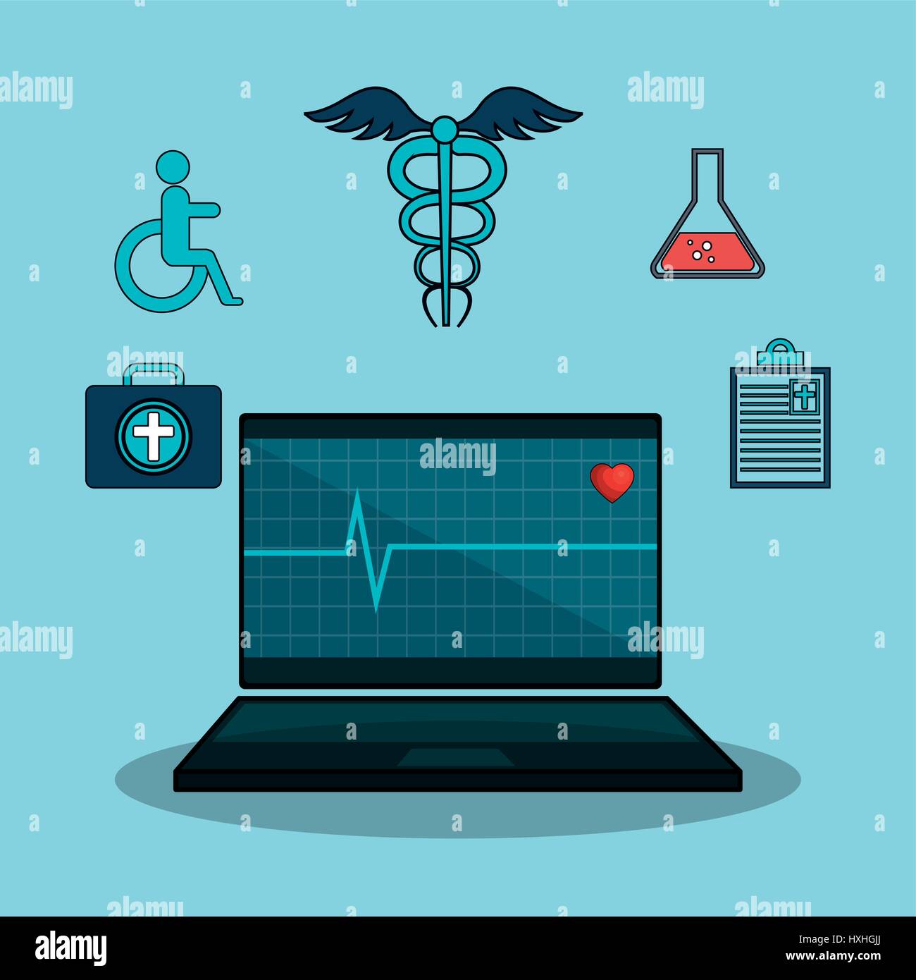 medicine online flat icons Stock Vector Image & Art - Alamy