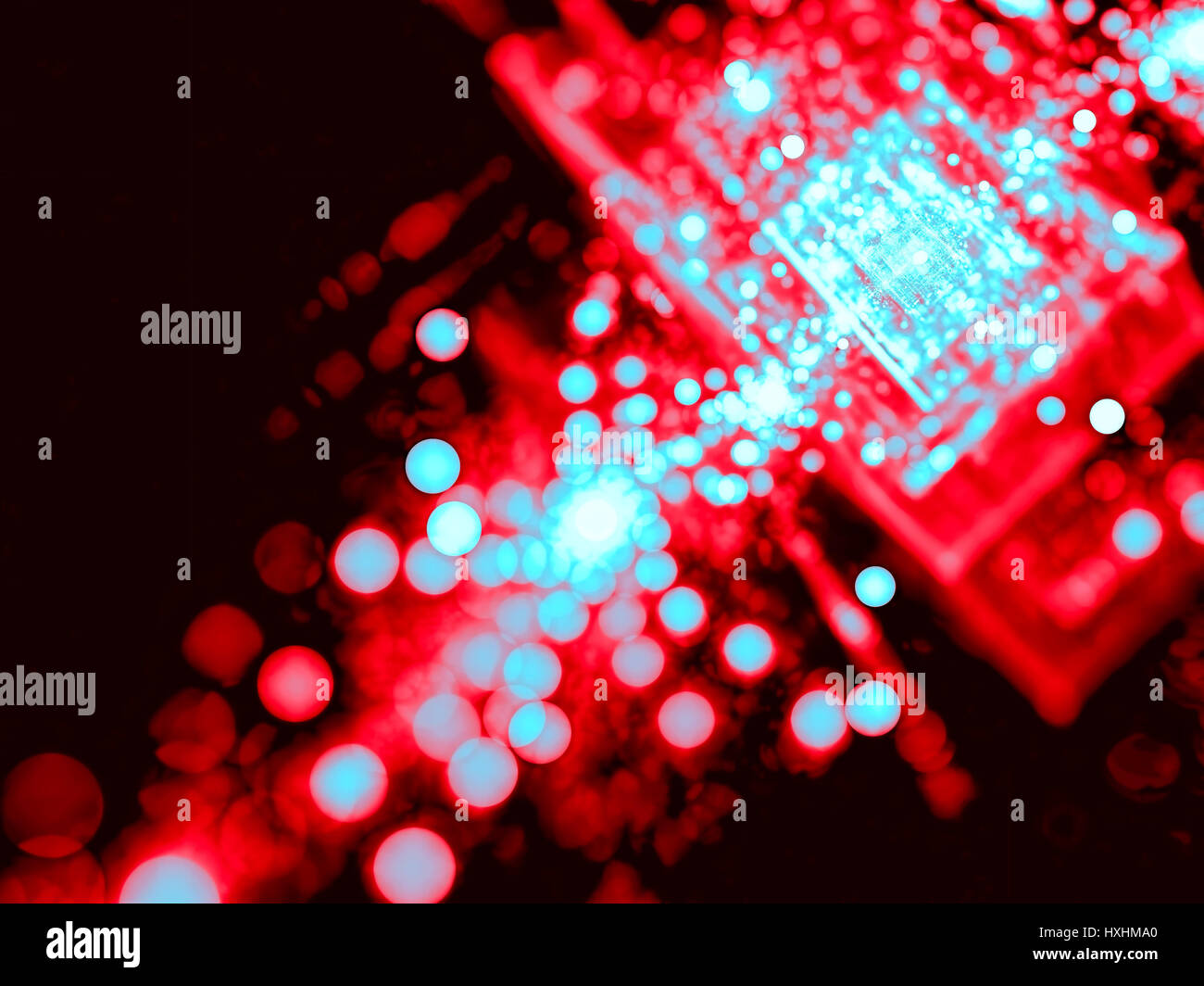 Technology bubbles blur - abstract digitally generated image Stock Photo