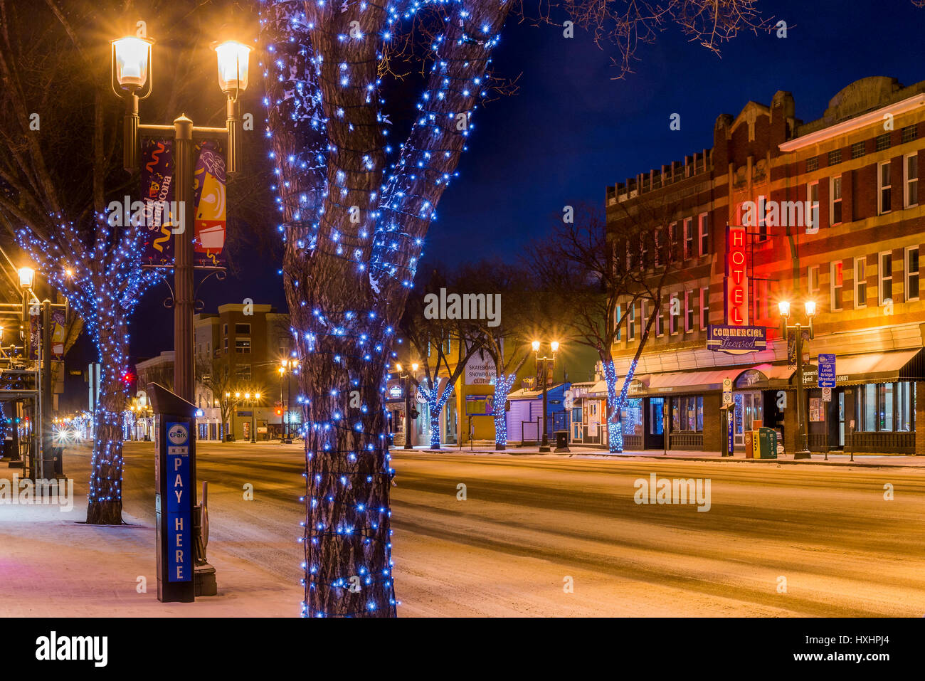 The Commercial Hotel, Whyte Avenue, Old Strathcona, Edmonton, Alberta, Canada Stock Photo