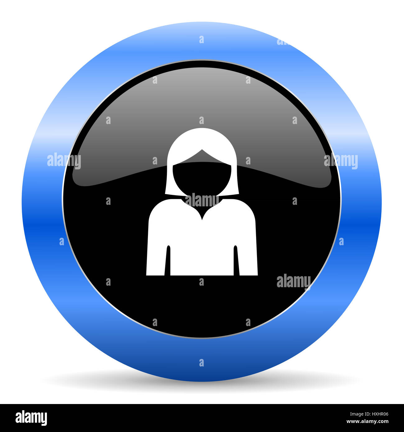 Profile avatar black and blue web design round internet icon with ...