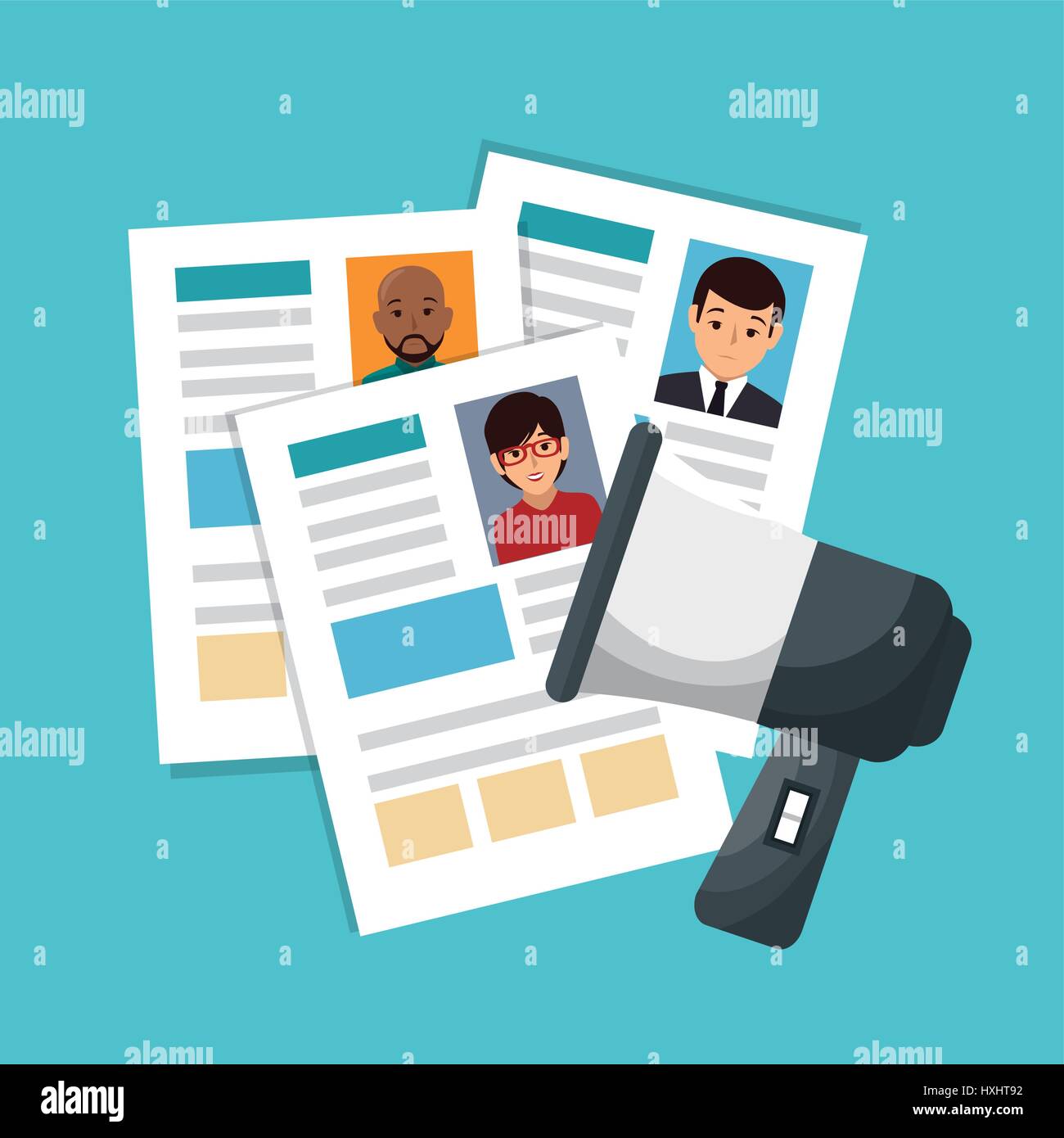 Recruitment process human resource Stock Vector Images - Alamy