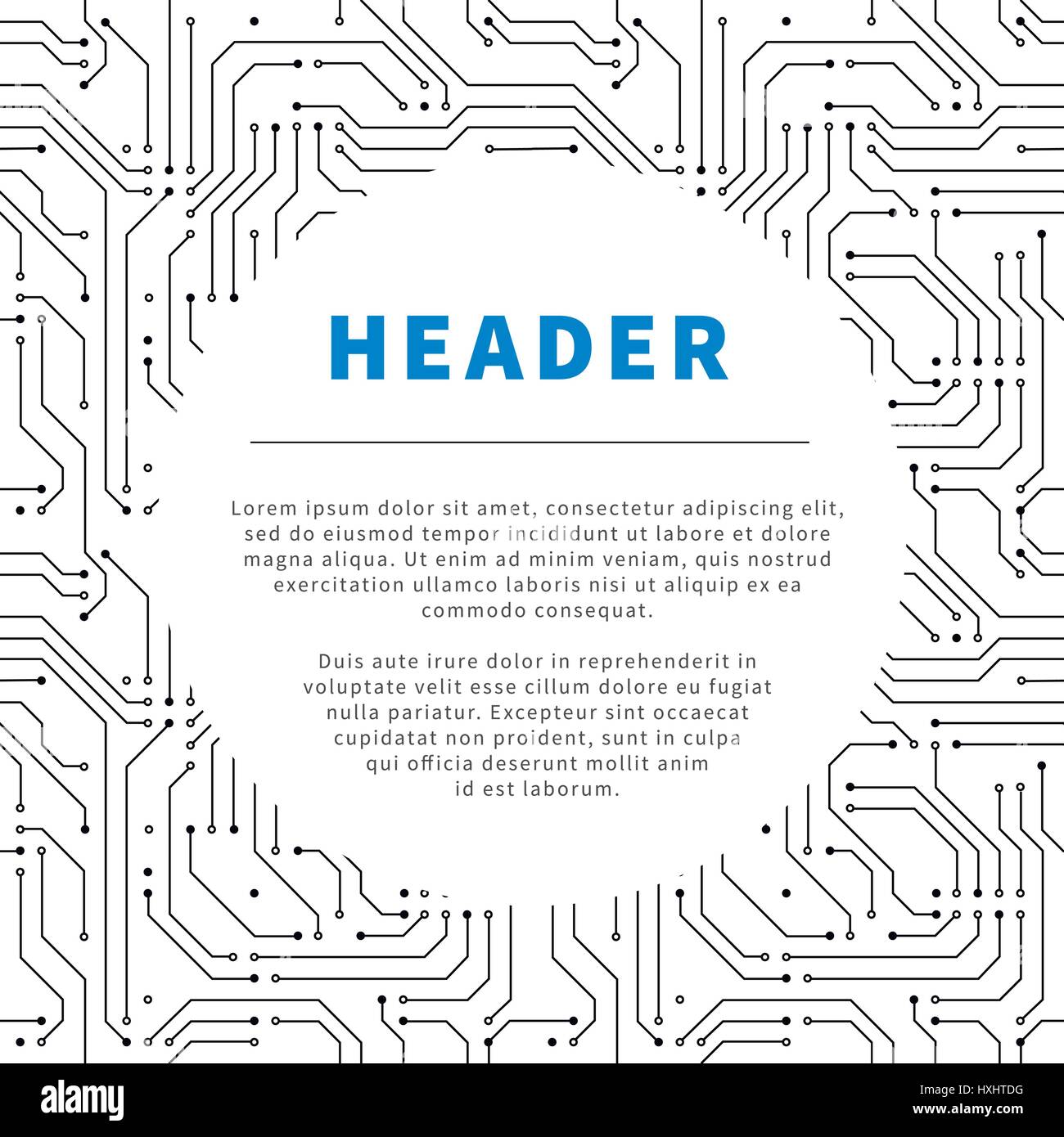Technology background with microchip pattern and text place on white ...