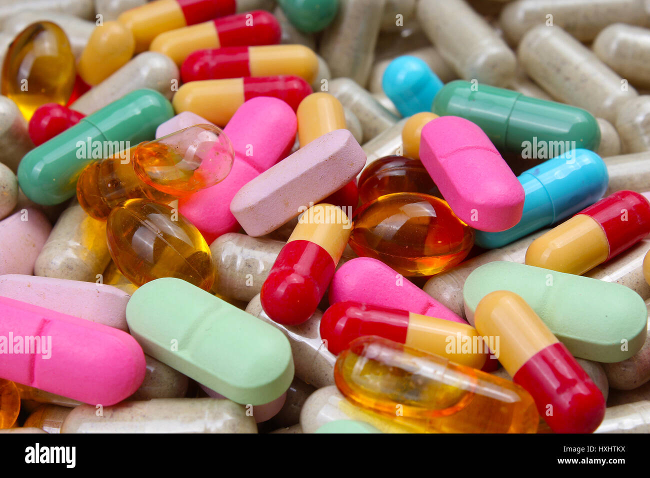 Medical or vitamin pills. Colorful medicine pills as texture. Pill