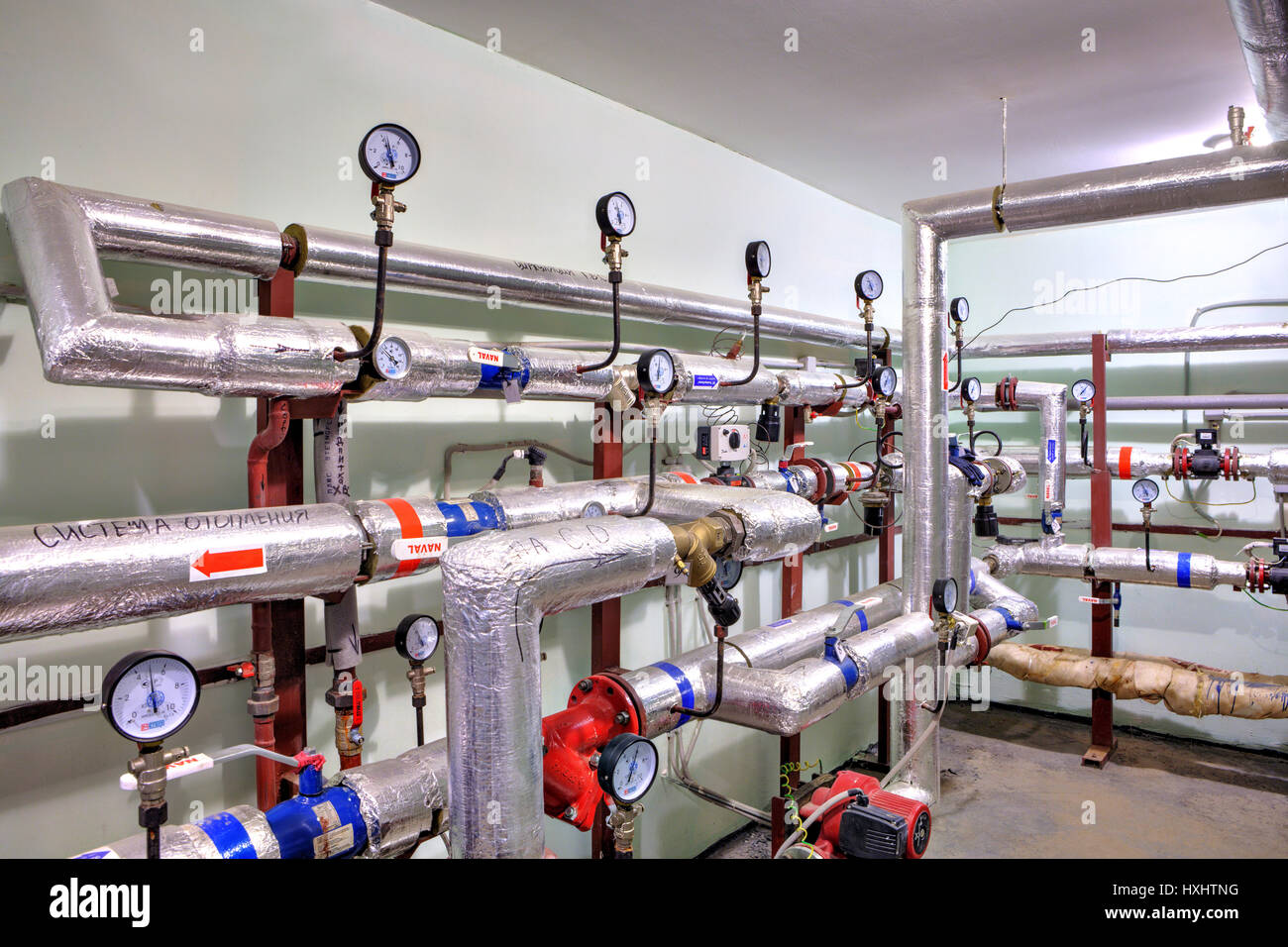 St. Petersburg, Russia March 5, 2013 Boiler Room in the basement of