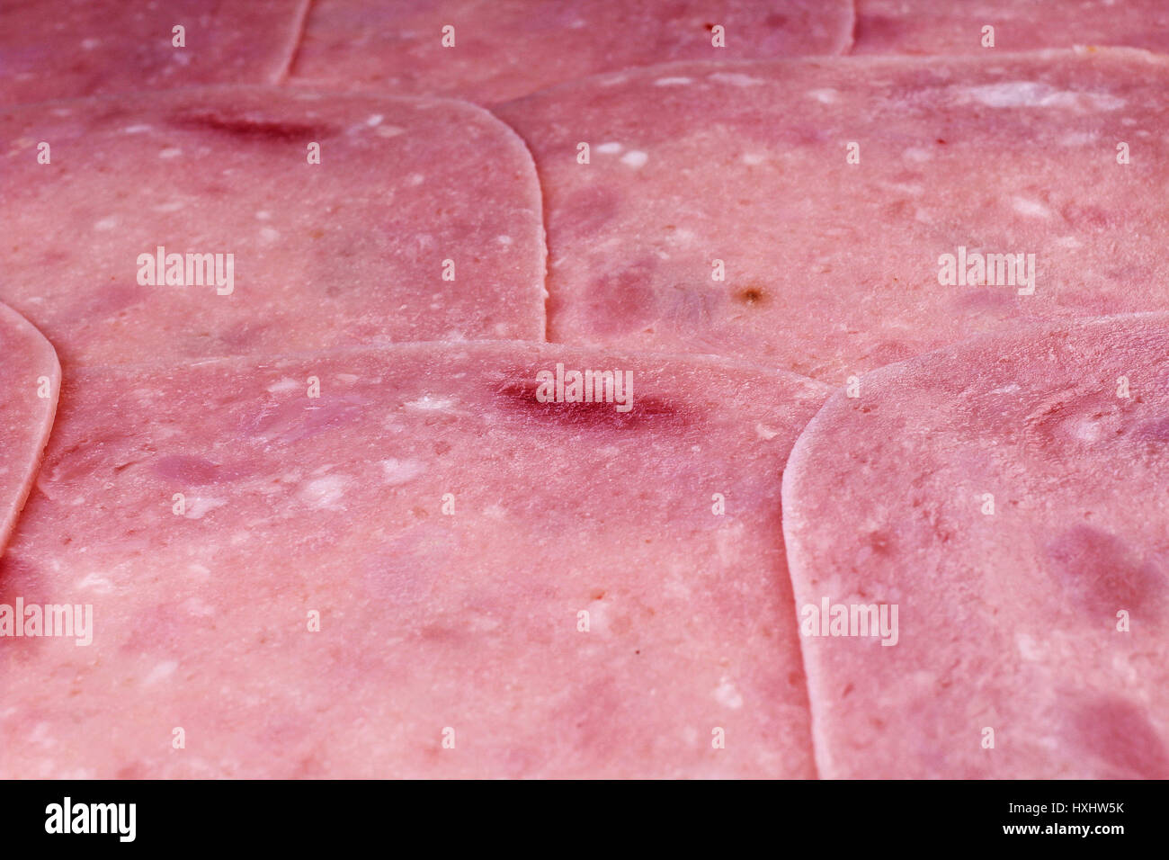 Pink ham processed meat Stock Photo Alamy