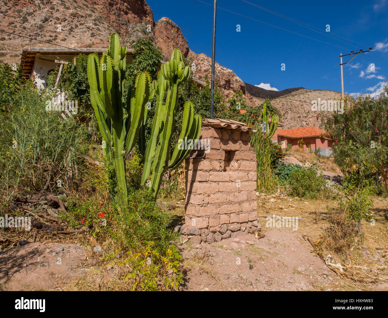 Urubamba, Peru - May 20, 2016: Small village in the Sacred Valley of the Incas, Peru Stock Photo