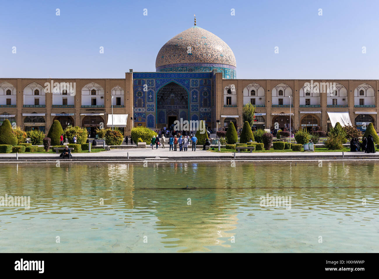 Sheikh Lotfollah Mosque at Naqsh-e Jahan Square (Imam Square, formlerly Shah Square) in centre of Isfahan in Iran Stock Photo