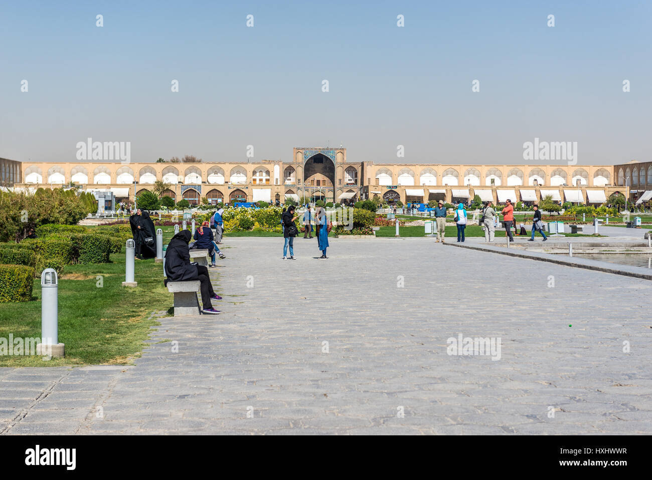 Naqsh-e Jahan Square (Imam Square, formlerly Shah Square) in centre of Isfahan, capital of Isfahan Province in Iran Stock Photo