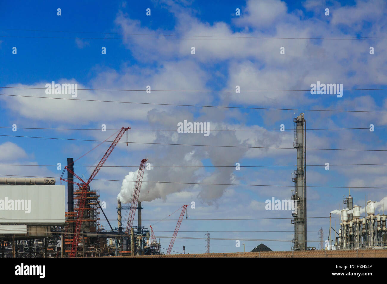 petrochemical industrial plant Oil and gas industry - Stock Photo