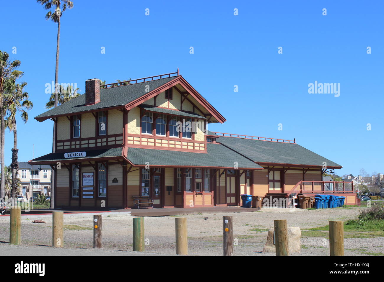 Southern Pacific Railroad Depot, Benicia, California Stock Photo