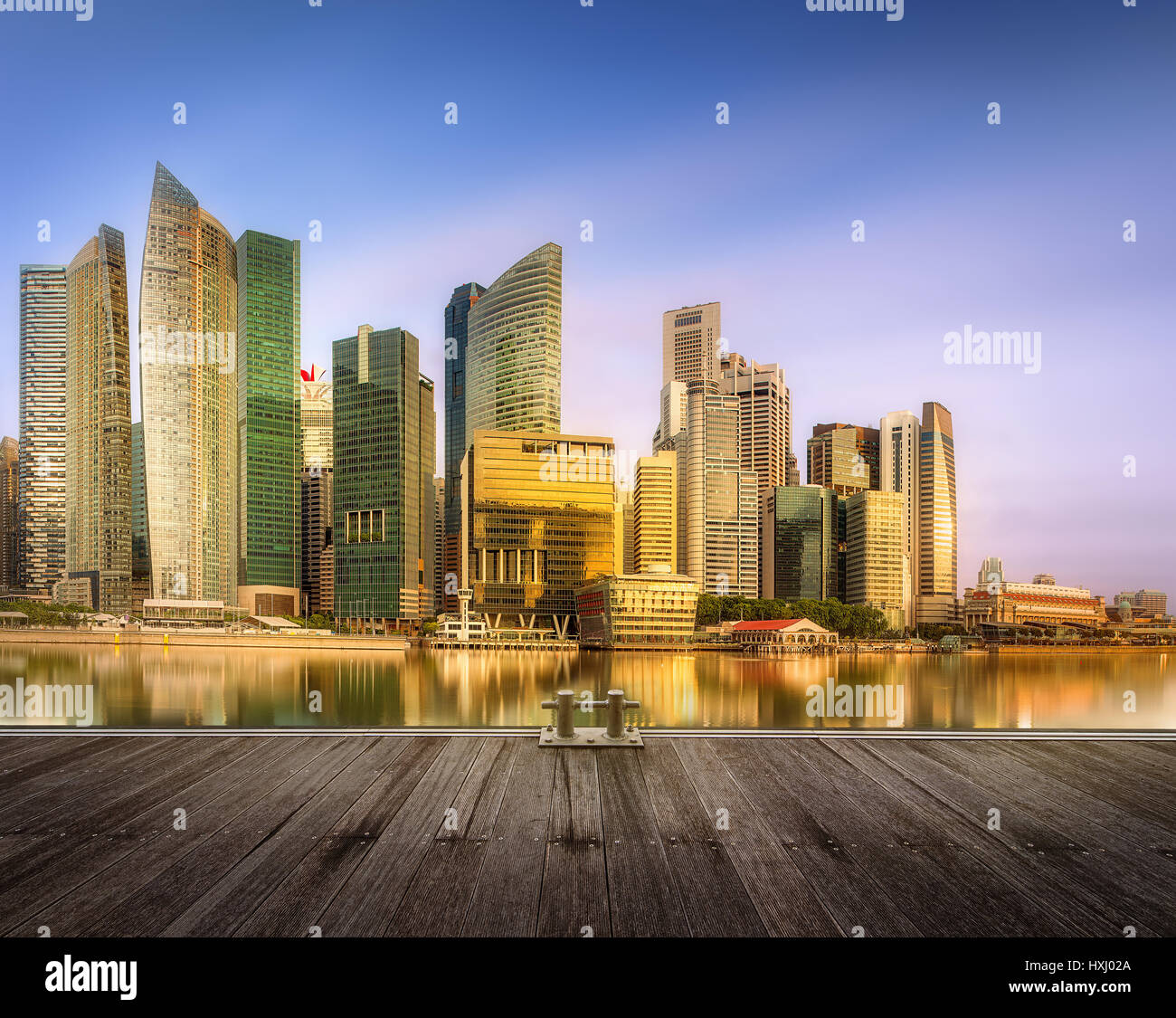 Singapore Skyline and view of Marina Bay Stock Photo - Alamy