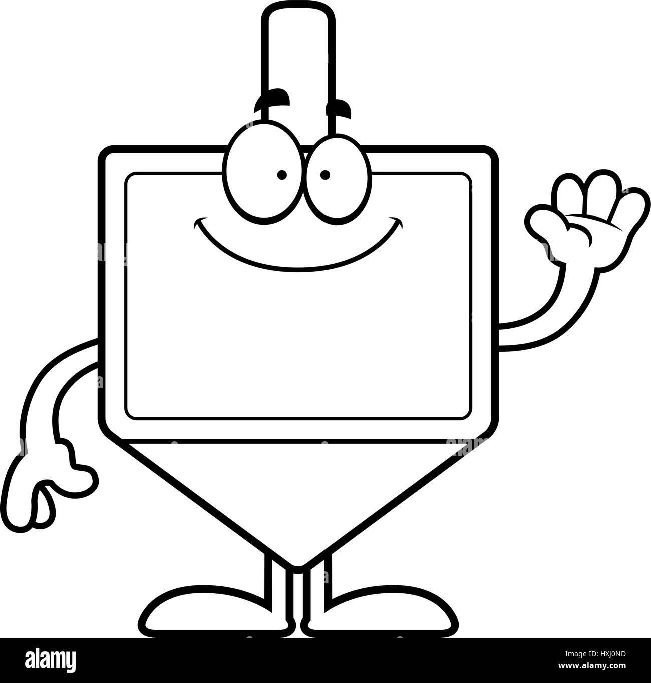 A cartoon illustration of a dreidel waving Stock Vector Image & Art Alamy