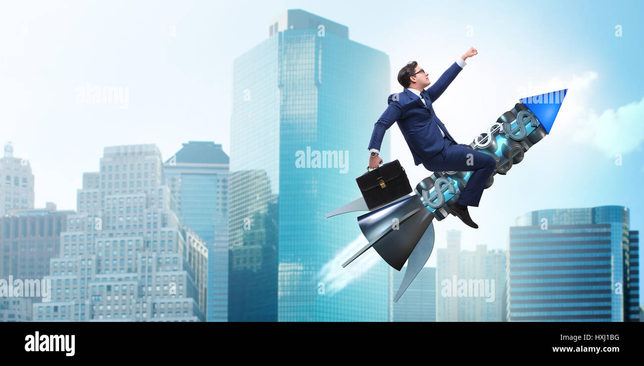 Businessman in start up business concept Stock Photo - Alamy