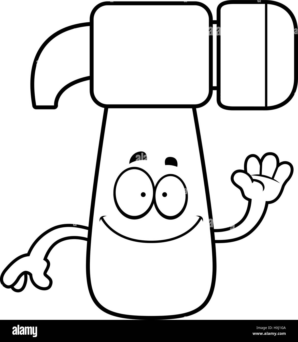 A cartoon illustration of a hammer waving Stock Vector Image & Art Alamy