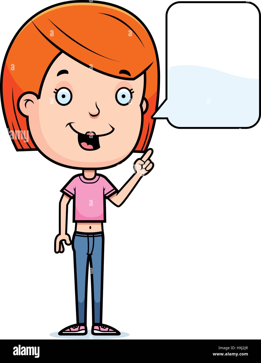 A cartoon illustration of a teenage girl talking Stock Vector Image & Art -  Alamy