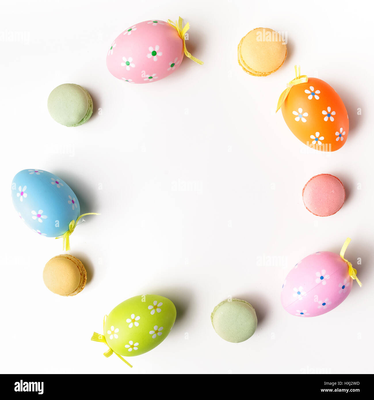 Stylish Frame background with easter eggs with copy space for text. on ...