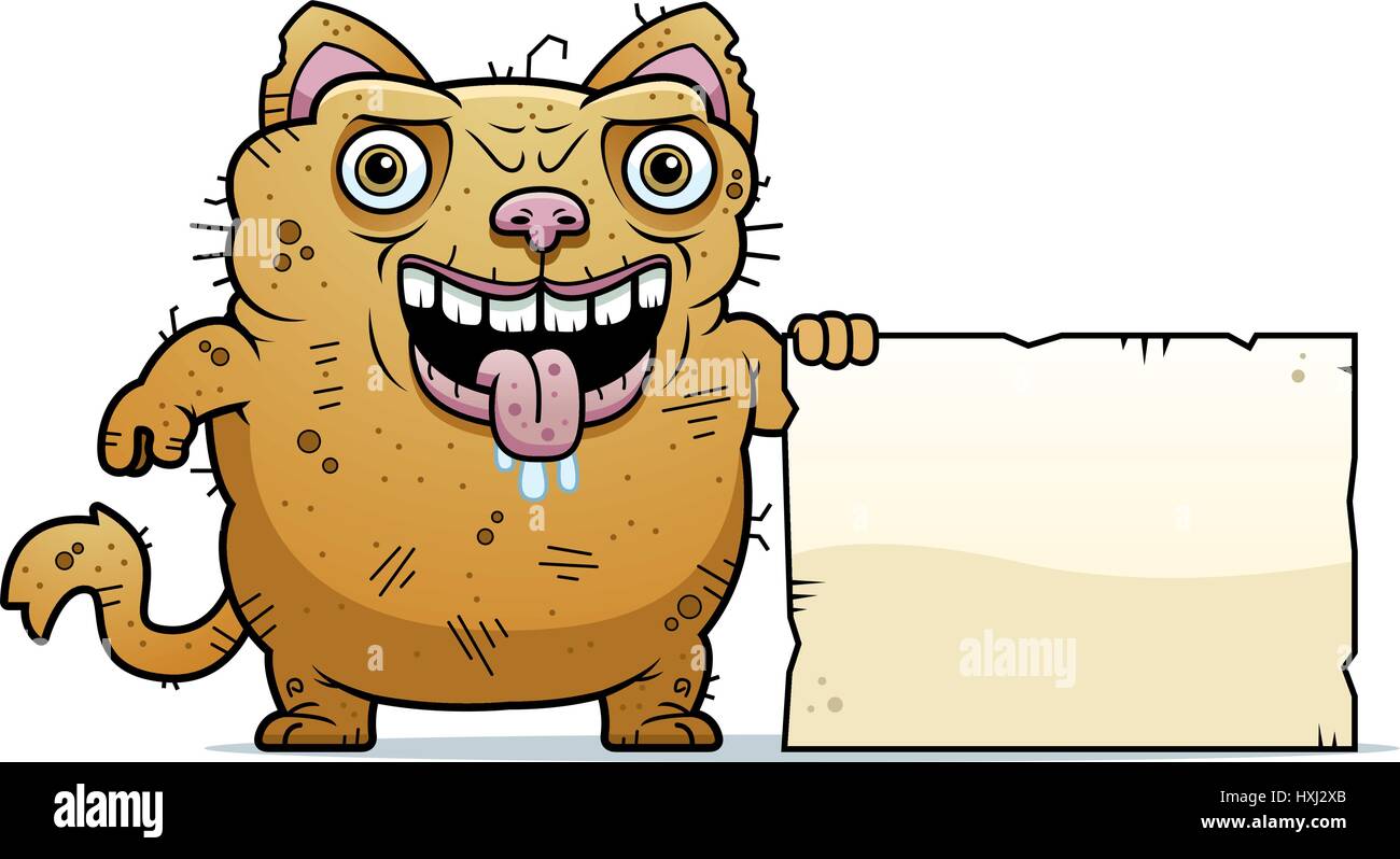 A cartoon illustration of an ugly cat with a sign Stock Vector Image & Art - Alamy A cartoon illustration of an ugly cat with a sign Stock Vector Image & Art - Alamy