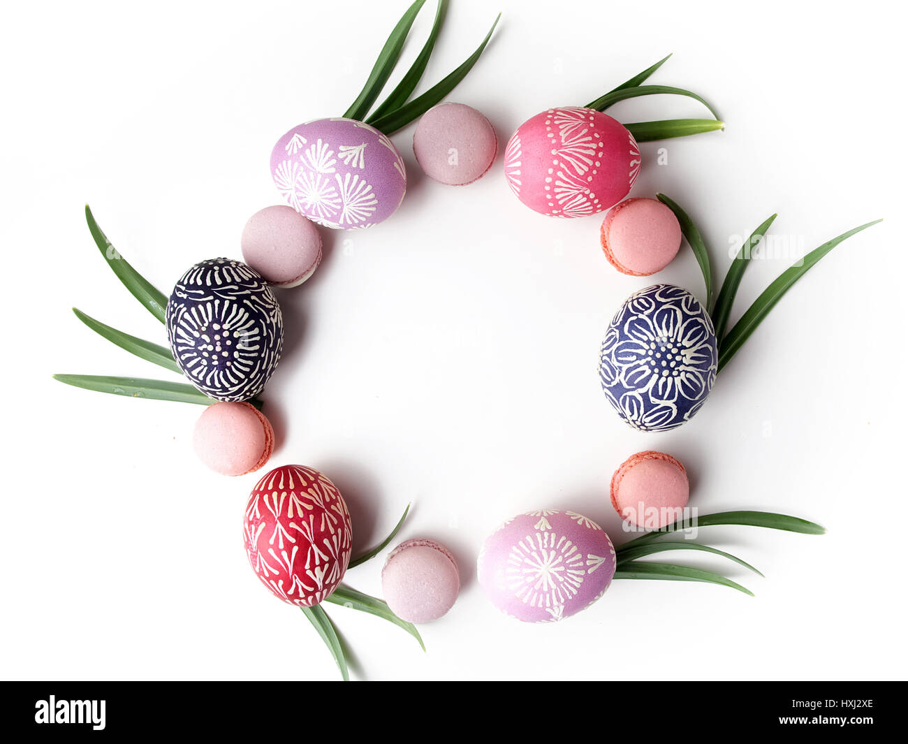 Stylish Frame background with easter eggs with copy space for text. on ...