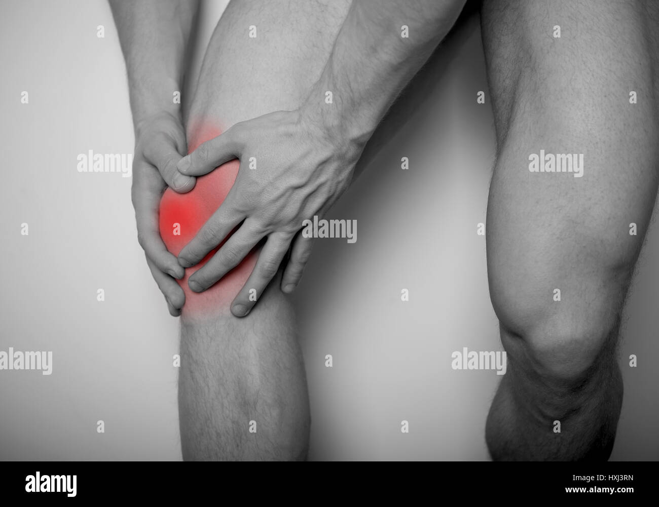 knee injury in humans Stock Photo