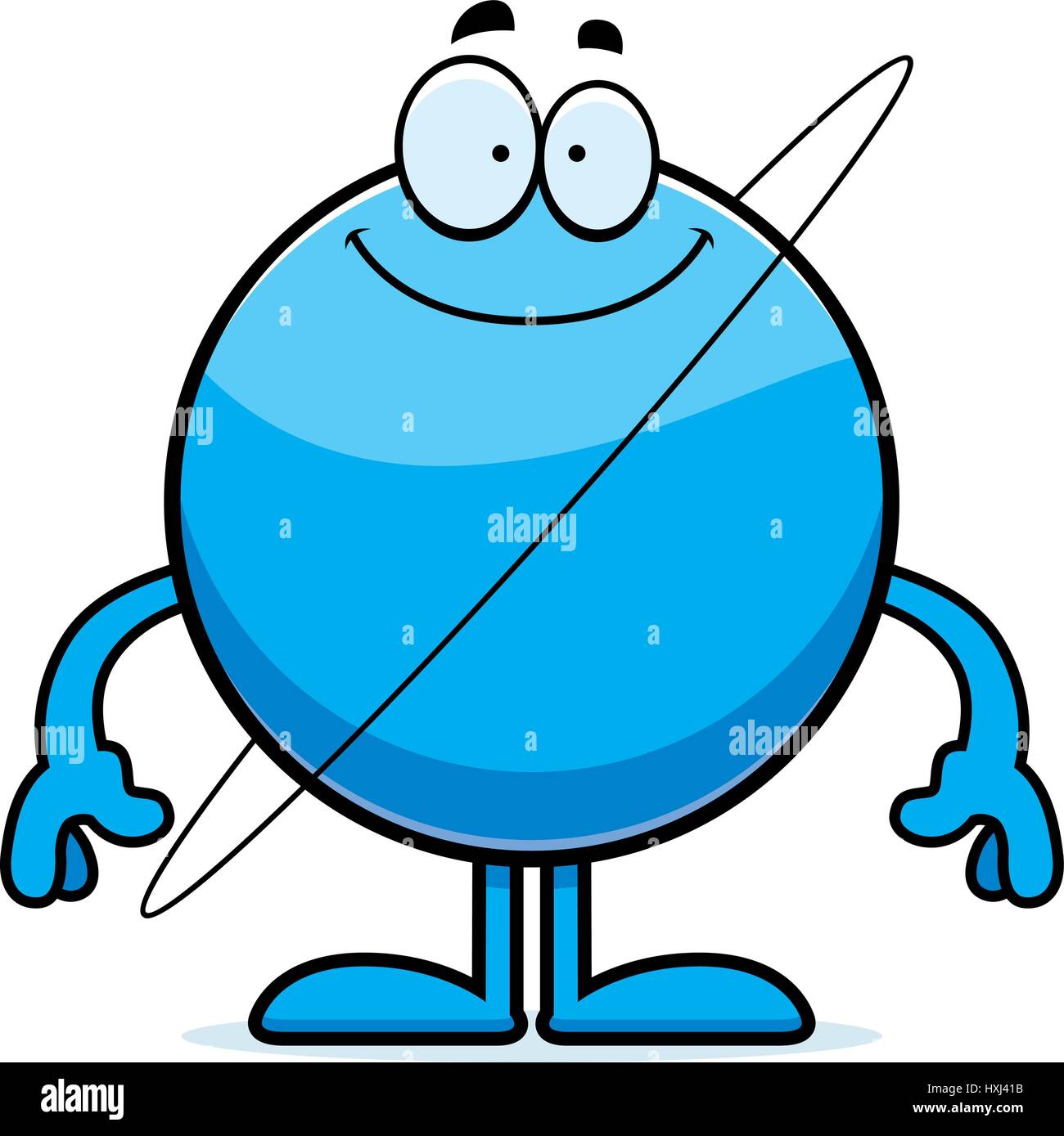 A cartoon illustration of the planet Uranus looking happy Stock Vector  Image & Art - Alamy