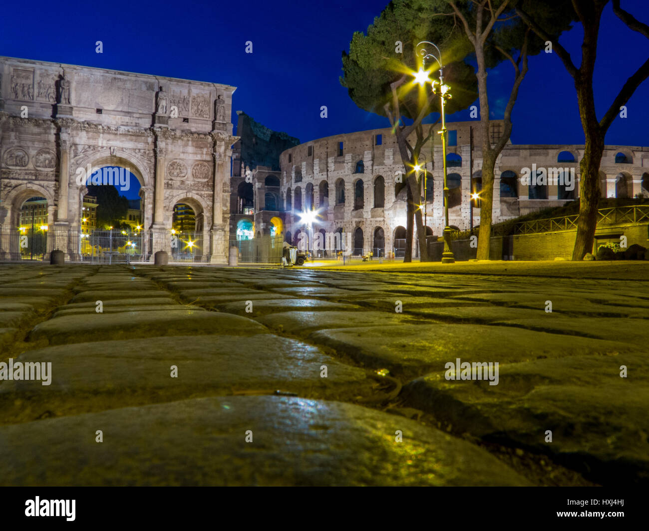 The Colosseum by night. Rome, Italy Stock Photo