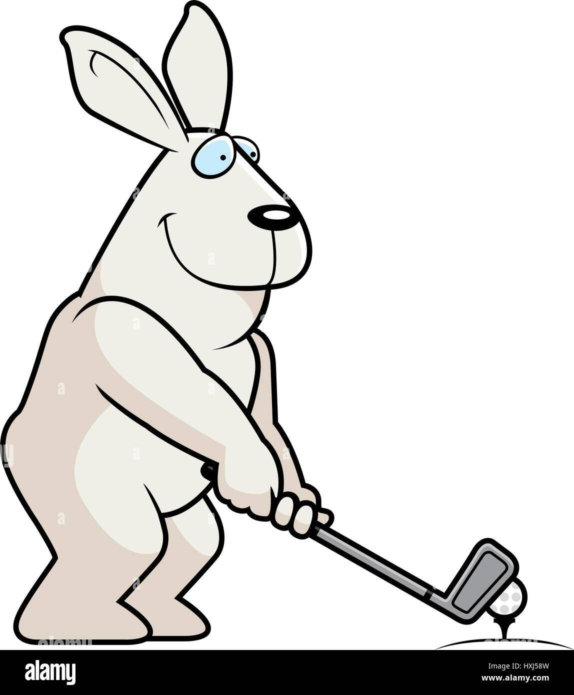 Golf Rabbit Cartoon Character Mini golf club Stock Vector Images - Alamy