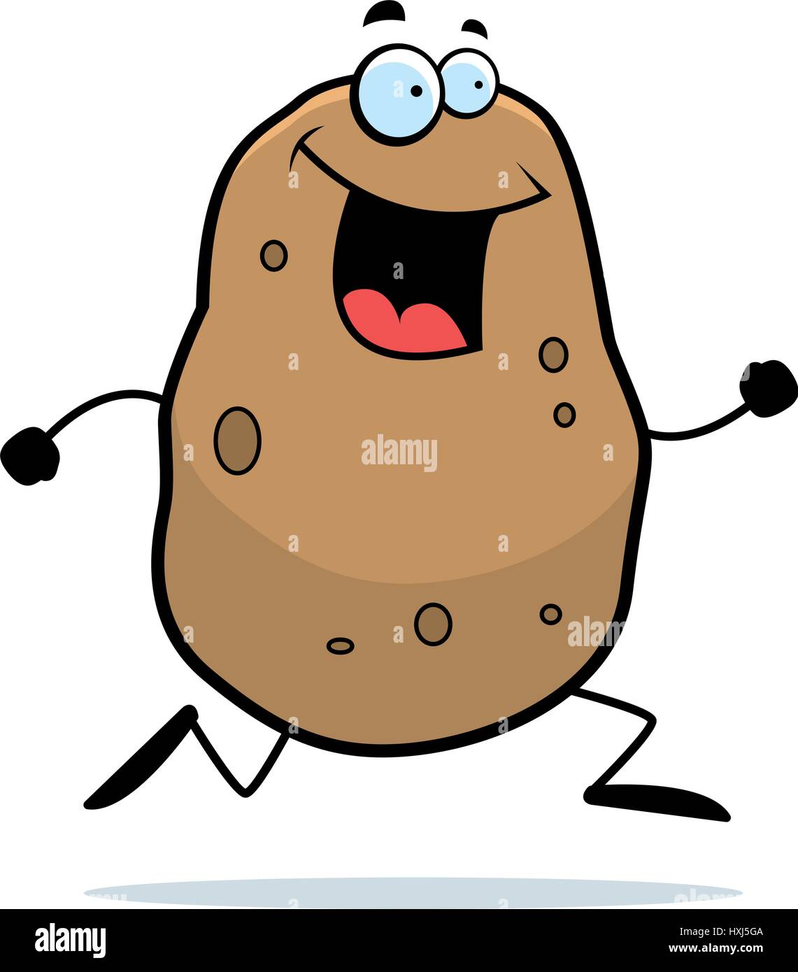 A cartoon illustration of a potato running and smiling Stock Vector Image & Art Alamy