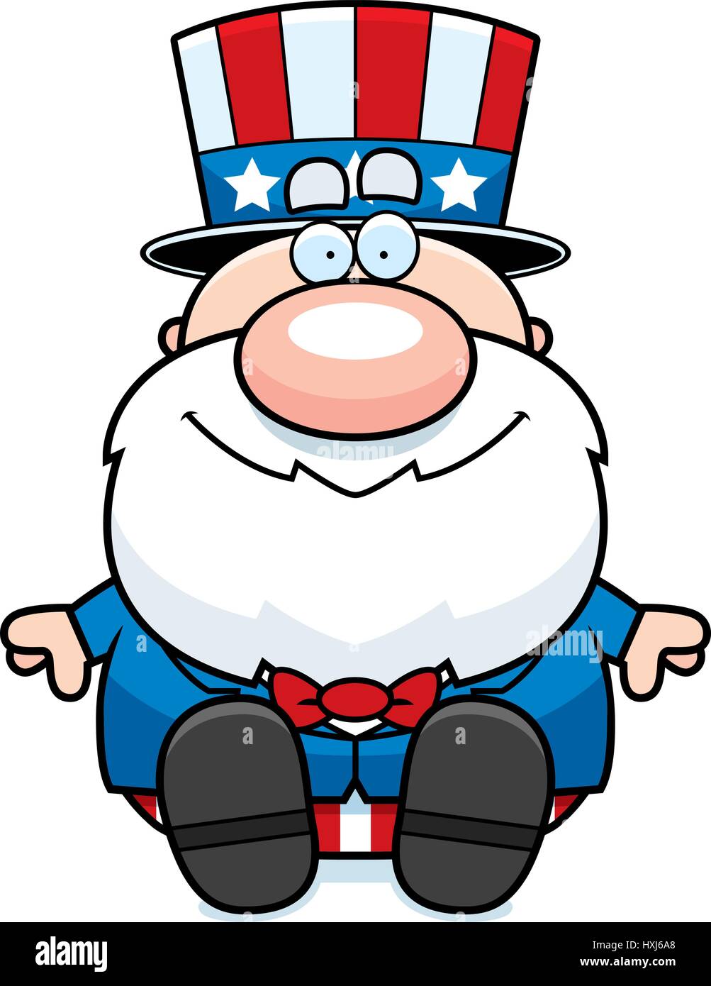A cartoon illustration of a patriotic man sitting Stock Vector Image ...