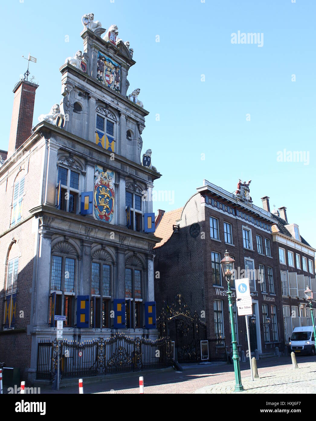 Westfries Museum (regional Westfrisian  Museum) at Roode Steen square, central Hoorn, North Holland, Netherlands Stock Photo