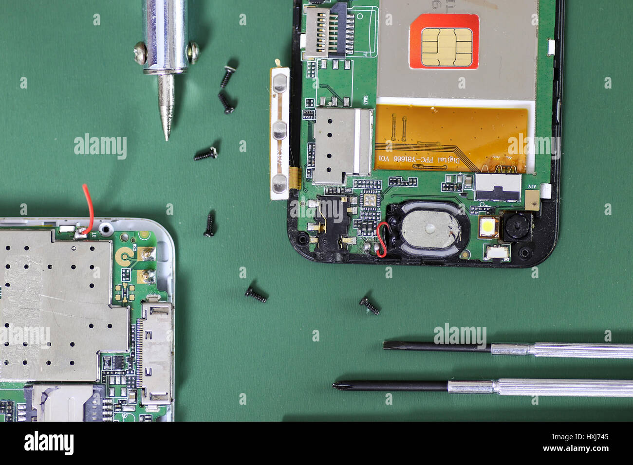 phone chip micro repair Stock Photo Alamy