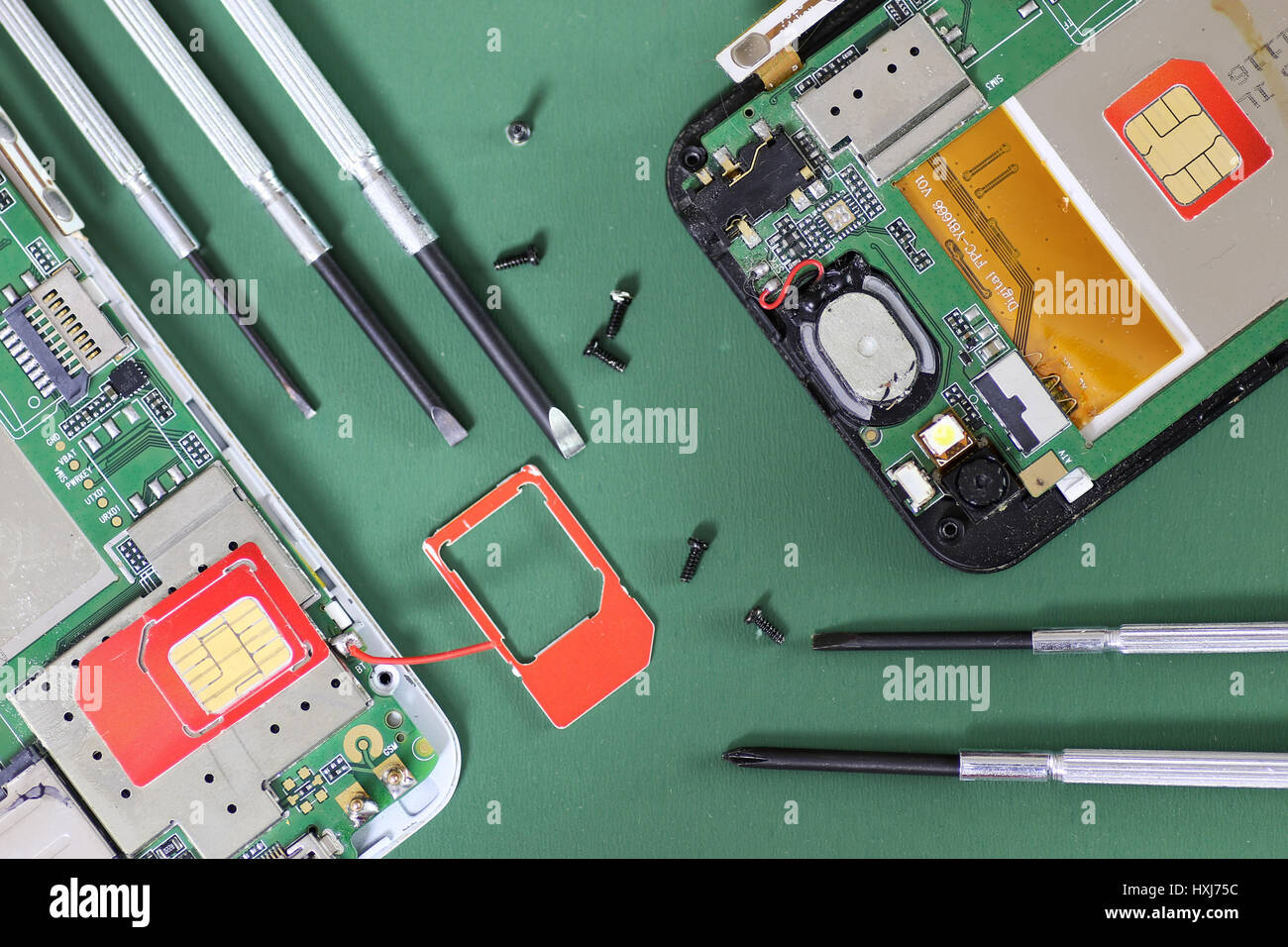 phone chip micro repair Stock Photo Alamy