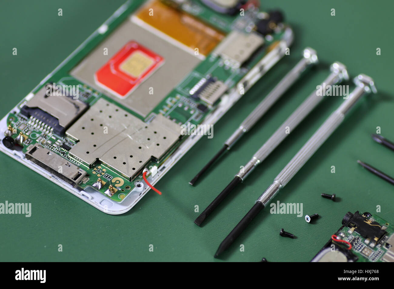 phone chip micro repair Stock Photo Alamy