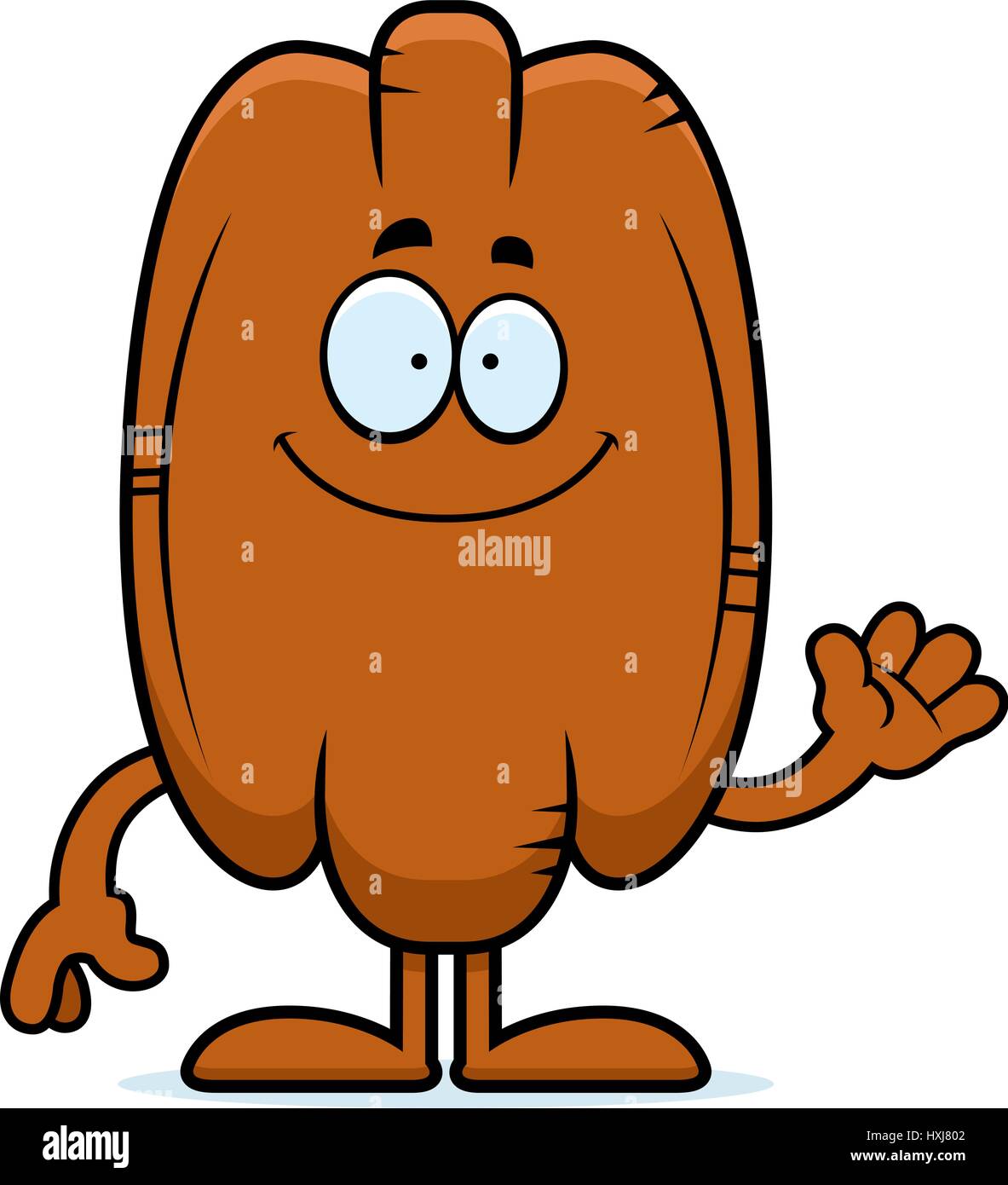 A cartoon illustration of a pecan waving Stock Vector Image & Art - Alamy