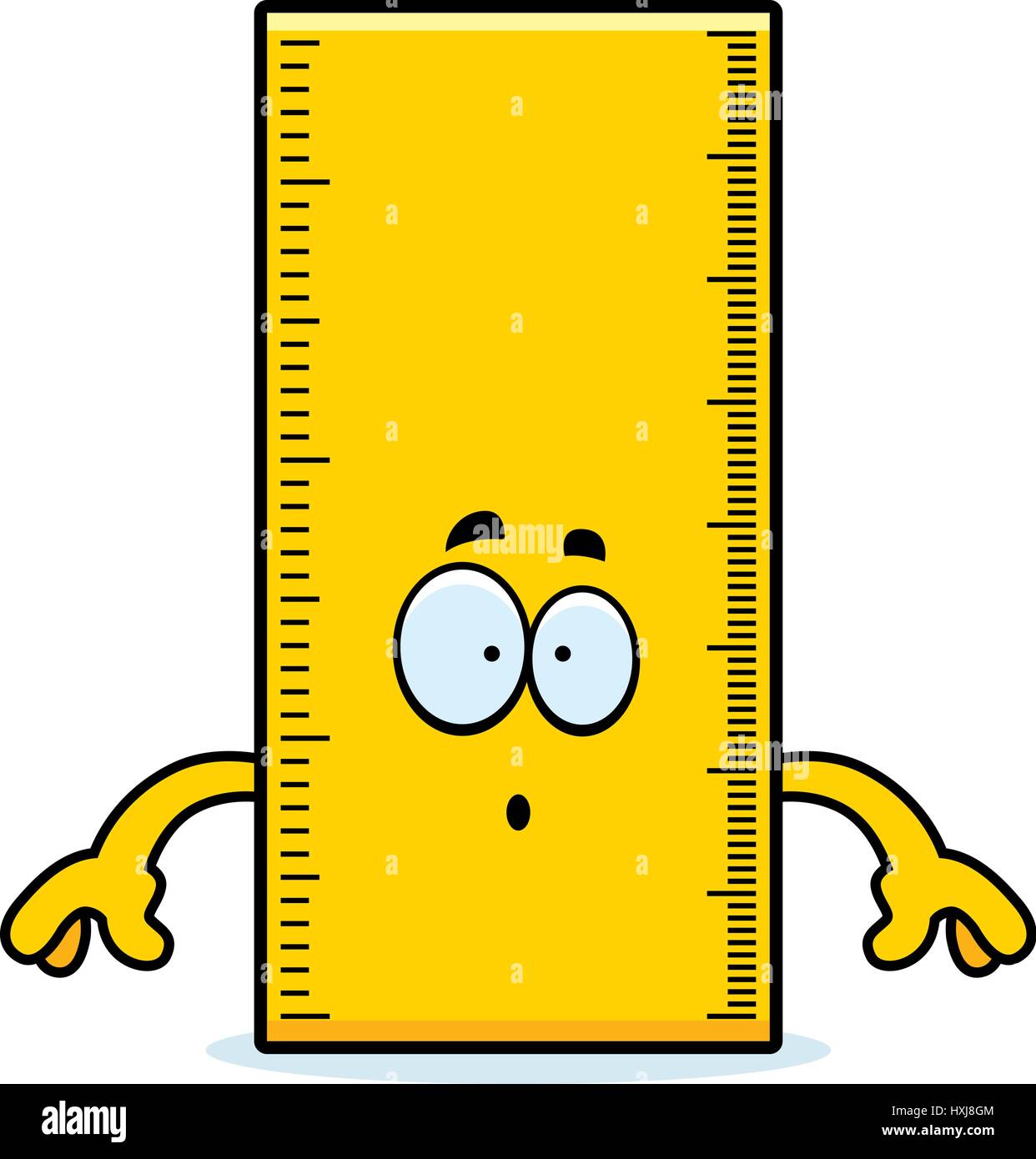 A cartoon illustration of a ruler looking surprised Stock Vector Image ...