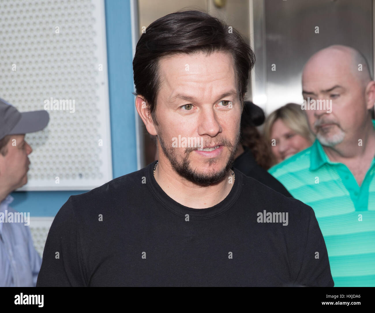 Las Vegas, NV, USA. 28th Mar, 2017. ***HOUSE COVERAGE*** Mark Wahlburg pictured as Mark and Paul Wahlburg attend event at Wahlburgers at The Grand Bazaar Shops at Bally's in Las vegas, NV on March 28, 2017. Credit: Erik Kabik Photography/Media Punch/Alamy Live News Stock Photo