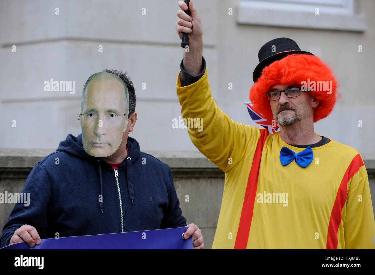 Man wearing clown mask hires stock photography and images Alamy
