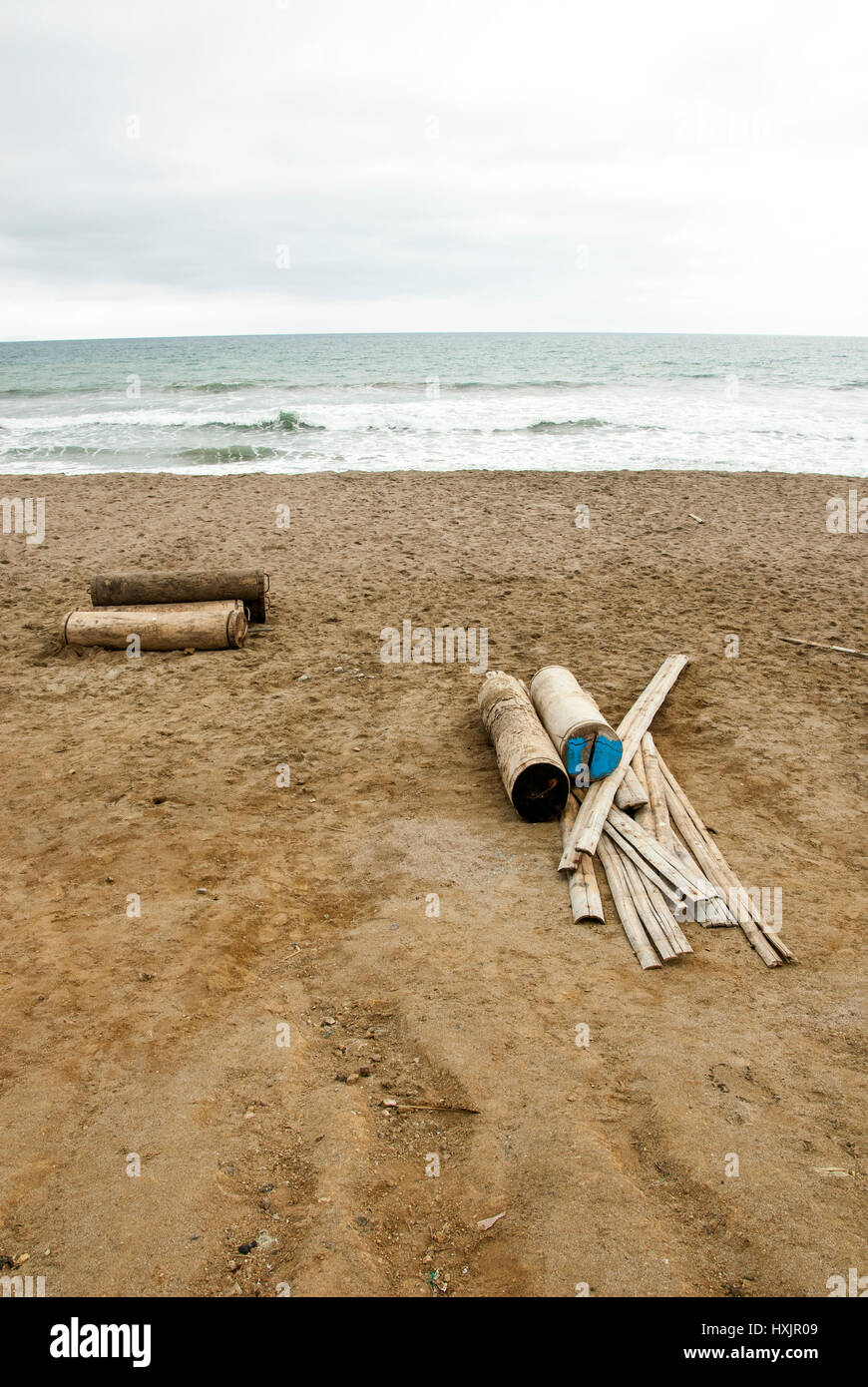 View of a Beach in Manta - Ecuador - Travel Destination - South America Stock Photo