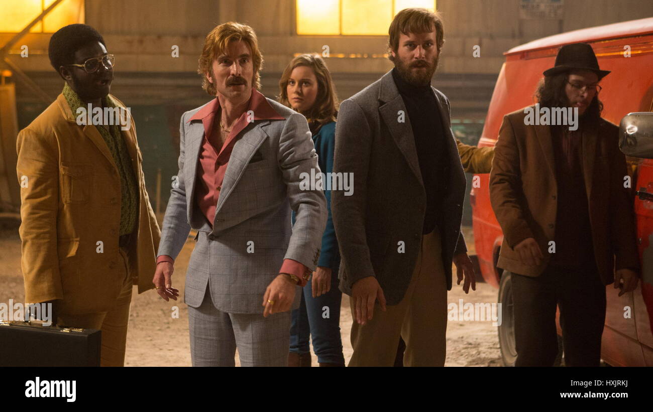 RELEASE DATE: April 21, 2017 TITLE: Free Fire STUDIO: Protagonist Pictures DIRECTOR: Ben Wheatley PLOT: Set in Boston in 1978, a meeting in a deserted warehouse between two gangs turns into a shootout and a game of survival PICTURED: Brie Larson, Noah Taylor, Sharlto Copley, Babou Ceesay, Armie Hammer. (Credit Image: © Pixar/Entertainment Pictures) Stock Photo