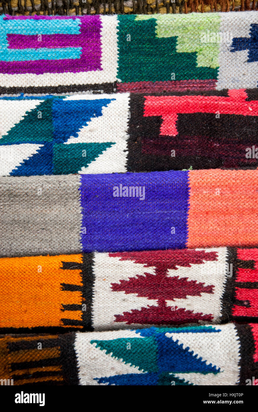 Mayan Blankets Puerto Montt Chile Stock Photo Alamy