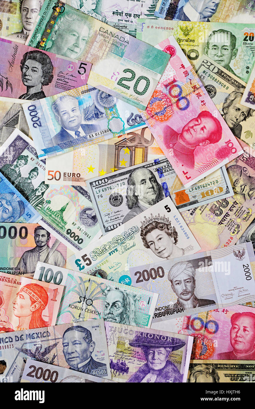 World currencies Stock Photo