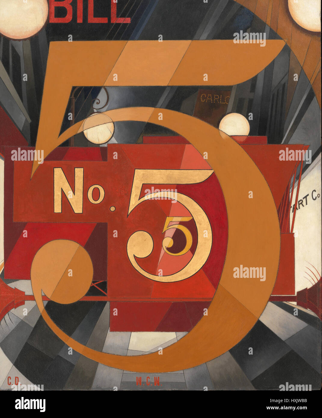 I saw the figure 5 in gold hi-res stock photography and images - Alamy