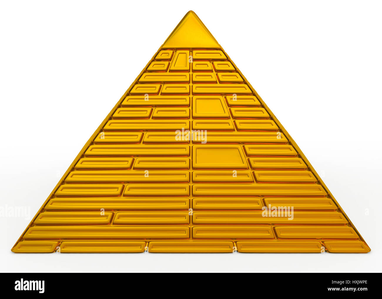 pyramid golden Stock Photo