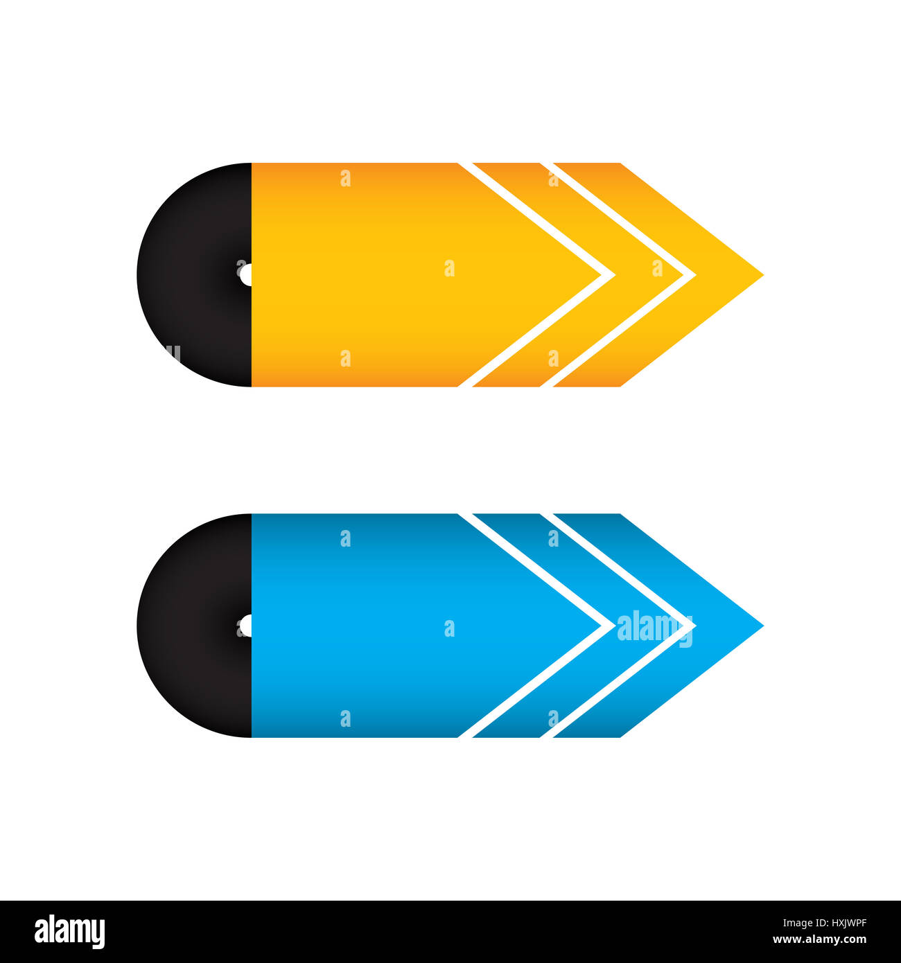 special yellow and blue arrow design, vector illustration, eps10 Stock Photo